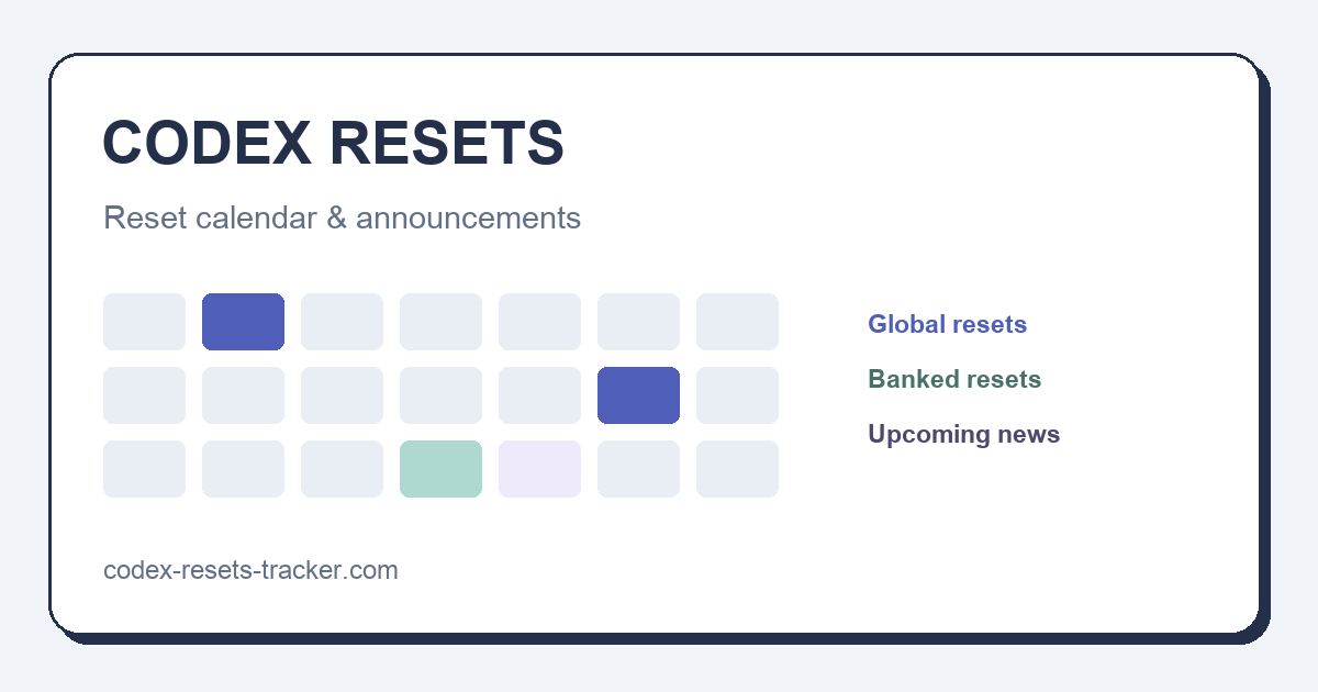 Codex Reset Calendar